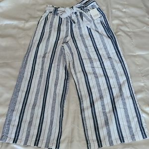 a.n.a. Cropped Linen Pants - Small